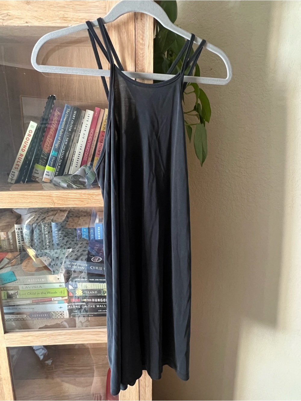 Lulus Simple Black Dress with Strappy Open Back